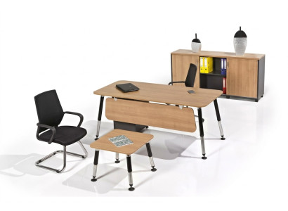 Suite de bureau Mobilier de bureau de luxe Bureau Armoire de bureau Ensemble complet 3 pièces