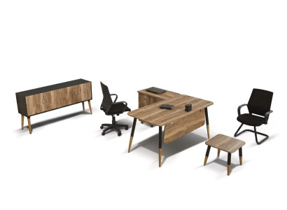 Meubles de bureau Ensemble de bureau Mobilier de bureau Table Suite Bureau d'angle 3 pièces