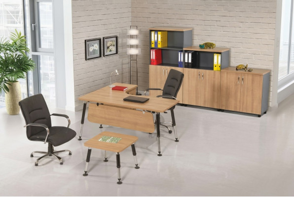 Ensemble de meubles de bureau de designer Salle d'étude Ensemble Bureau Table basse Armoire 3 pièces