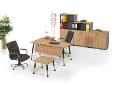 Ensemble de meubles de bureau de designer Salle d'étude Ensemble Bureau Table basse Armoire 3 pièces
