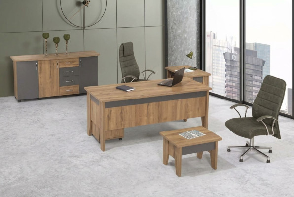 Mobilier en bois Ensemble de salle d'étude Mobilier de bureau Bureau Armoire de bureau 4 pièces