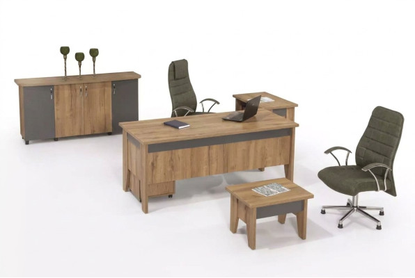 Mobilier en bois Ensemble de salle d'étude Mobilier de bureau Bureau Armoire de bureau 4 pièces