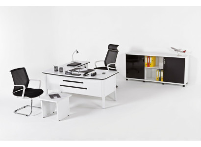 Ensemble de bureau de luxe Ensemble de meubles de salle d'étude Bureaux d'angle Mobilier de bureau en bois