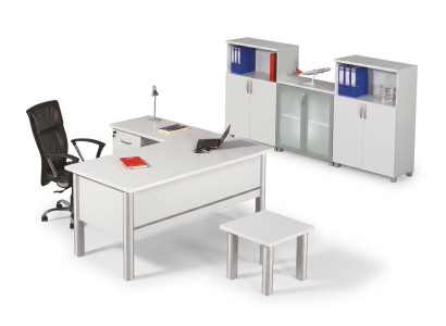 Mobilier de bureau lumineux Aménagement de bureaux Table Basse Table Cabinet de classement 3 pièces