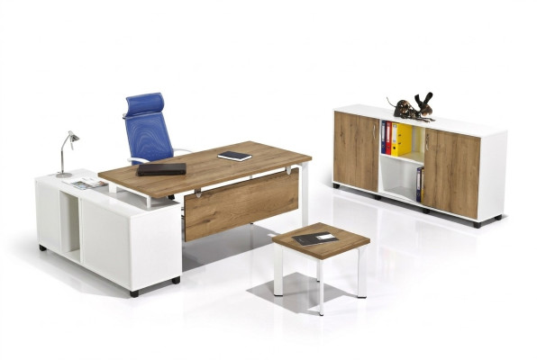 Meubles de bureau de luxe blanc pour salle d'étude Ensemble de mobilier pour bureau nouveau 3 pièces