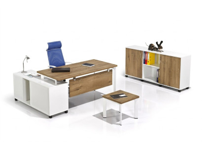 Meubles de bureau de luxe blanc pour salle d'étude Ensemble de mobilier pour bureau nouveau 3 pièces