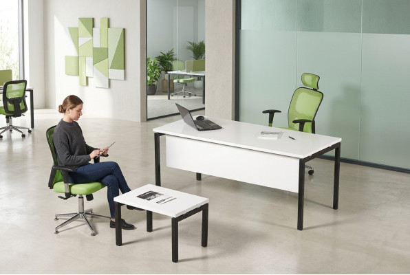 Ensemble de bureau blanc 2 pièces Mobilier de bureau de salle d'étude complet Ensemble de meubles neufs