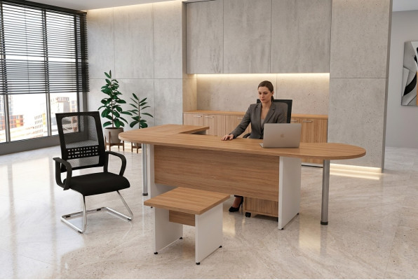 Ensemble de design 2 pièces Bureau d'étude moderne Coin de bureau complet