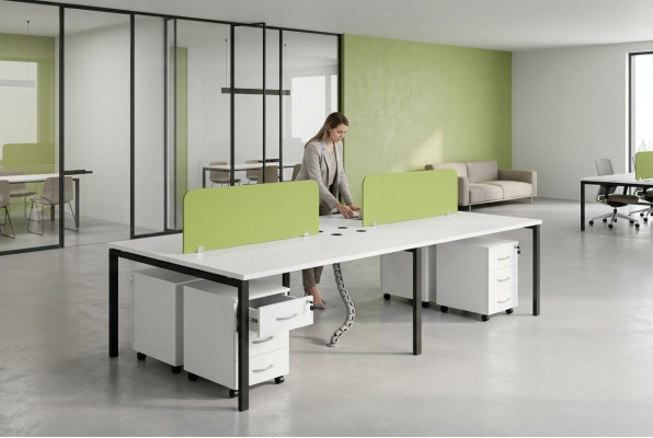 Équipe de comptoir Bureau Lieu de travail Tables Mobilier de bureau moderne Bureaux