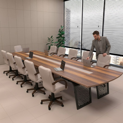Grandes tables de réunion en bois pour le bureau, meubles de bureau, table de réunion, tables de réunion