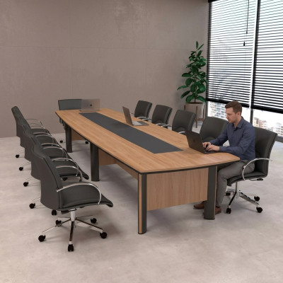 Grand table de réunion 500cm Table de conférence Mobilier de bureau Salle d'étude