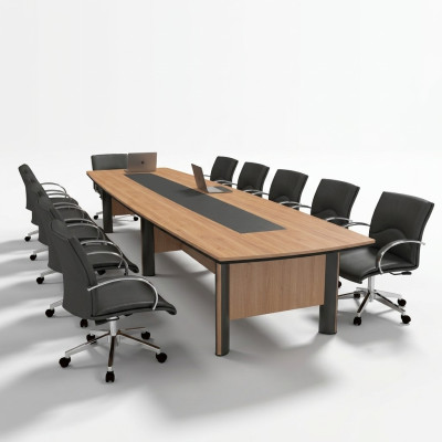 Grand table de réunion 500cm Table de conférence Mobilier de bureau Salle d'étude