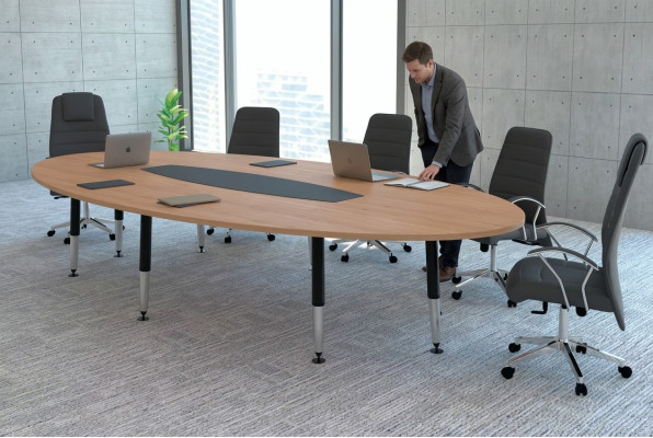 Table de conférence Designer Bureau Salle de travail 220x110 Mobilier Table Moderne