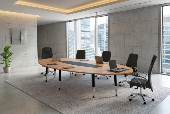 Table de conférence Designer Bureau Salle de travail 220x110 Mobilier Table Moderne