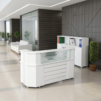 Mobilier de bureau Réception Espace d'accueil Blanc Mobilier de salle d'étude Bureau
