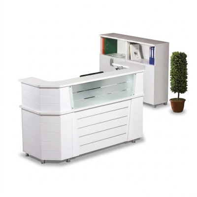 Mobilier de bureau Réception Espace d'accueil Blanc Mobilier de salle d'étude Bureau