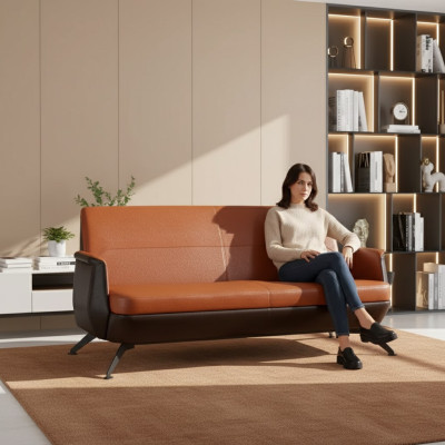 Meubles en cuir design moderne pour deux personnes pour la salle d'étude - canapé - meubles de bureau