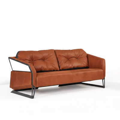 Canapé orange design Canapé 3 places neuf pour salle d'étude mobilier de bureau