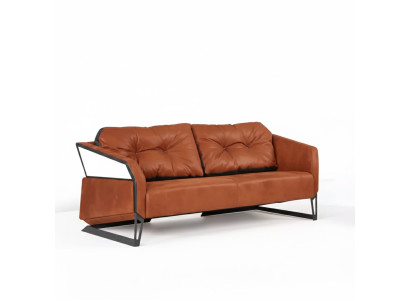 Canapé orange design Canapé 3 places neuf pour salle d'étude mobilier de bureau