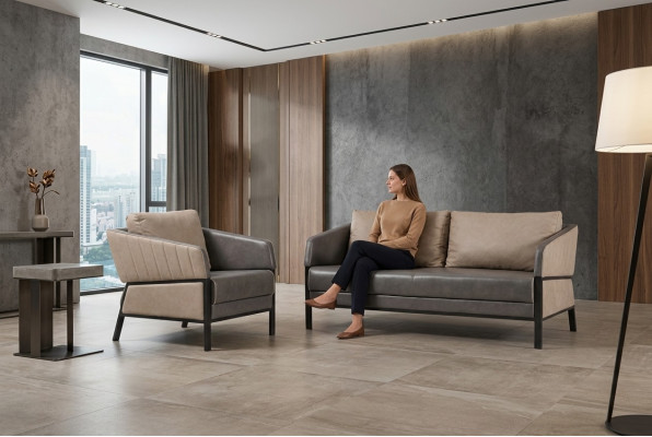 Mobilier de bureau - Ensemble de deux fauteuils de luxe pour bureau - Ensemble de mobilier pour la chambre d’étude