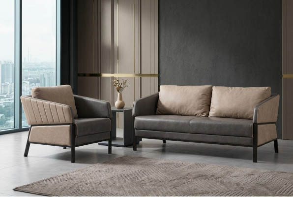 Mobilier de bureau - Ensemble de deux fauteuils de luxe pour bureau - Ensemble de mobilier pour la chambre d’étude