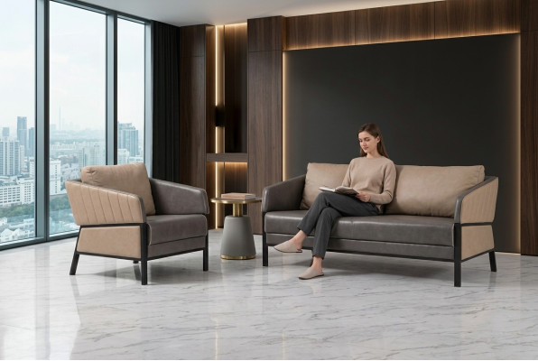 Fauteuil de luxe en tissu Mobilier de bureau Salle d'étude Chaise rembourrée
