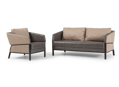 Canapé gris 2 places Canapé moderne Mobilier de bureau Canapé rembourré Designer