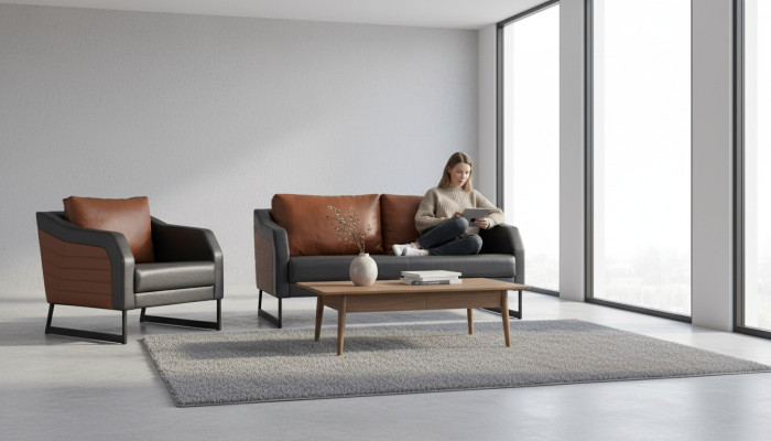 Ensemble de canapé de bureau Deux places Fauteuil de luxe Ensemble de canapé design Groupe de sièges