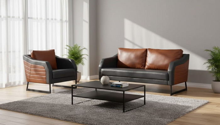 Ensemble de canapé de bureau Deux places Fauteuil de luxe Ensemble de canapé design Groupe de sièges