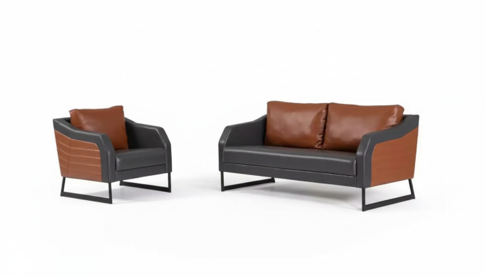 Ensemble de canapé de bureau Deux places Fauteuil de luxe Ensemble de canapé design Groupe de sièges