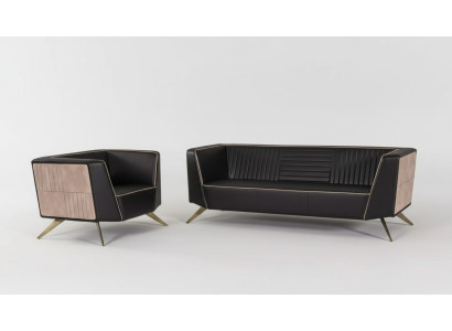 Mobilier de bureau Ensemble de canapé 3+1 Fauteuil Trois places Fauteuil de bureau Mobilier de salle d'étude Ameublement