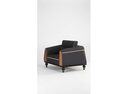 Fauteuil design nouveau mobilier Siège noir Chambre d'étude Fauteuil rembourré de luxe