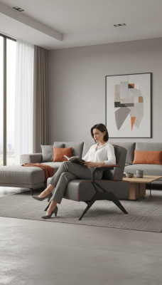 Fauteuil de luxe en tissu Siège d'étude Meubles de bureau en textile Mobilier neuf