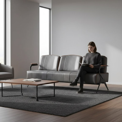 Canapé canapé trois places Étude Mobilier de bureau Canapé rembourré 3 places