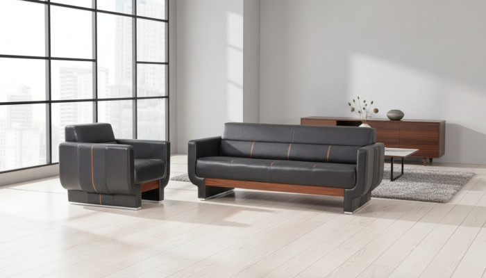 Mobilier de bureau moderne de luxe Ensemble de salle d'étude Fauteuil trois places