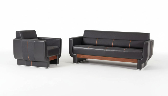 Mobilier de bureau moderne de luxe Ensemble de salle d'étude Fauteuil trois places