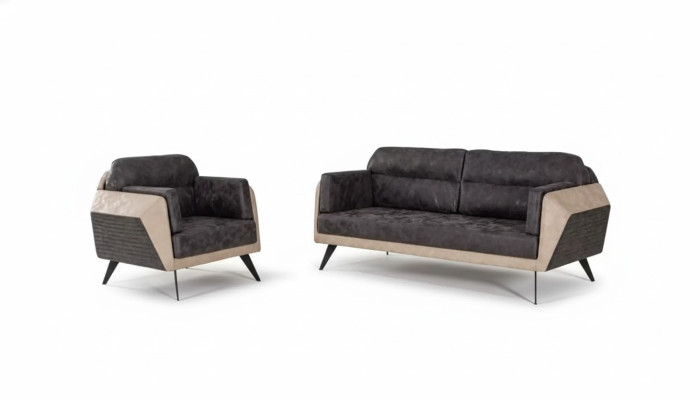Ensemble de canapé moderne, canapé trois places, fauteuil, mobilier en tissu, nouveau design d'ensemble 3+1