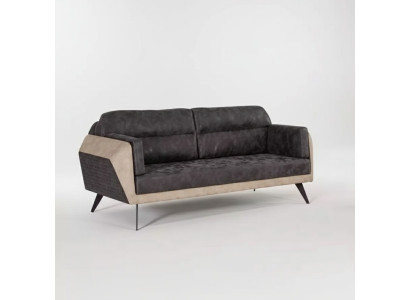 Luxueux canapé trois places de luxe gris pour la salle d'étude canapé moderne pour le mobilier de bureau