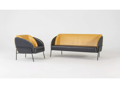 Ensemble de canapé de luxe moderne Fauteuil 2 places Mobilier de design de salle d'étude 2+1