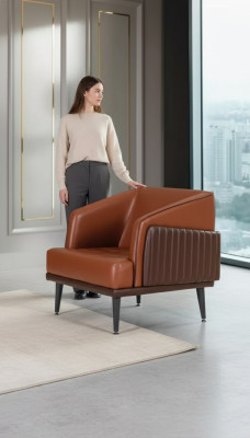 Fauteuil de luxe de style moderne pour étude en tissu d'ameublement nouveau design de mobilier de bureau