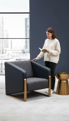 Fauteuil design de luxe pour salle de travail de bureau en tissu moderne nouveau