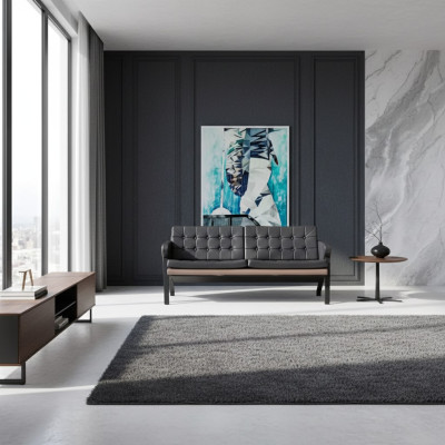 Deux places Mobilier de luxe Mobilier de salle d'étude Canapé rembourré moderne