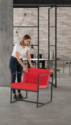 Fauteuil de bureau Mobilier d'étude Style Moderne Luxe Siège Tissu Rembourré