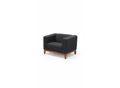 Étude Fauteuil Noir Siège Luxueux Tissu d'Ameublement Textile 92x77x65