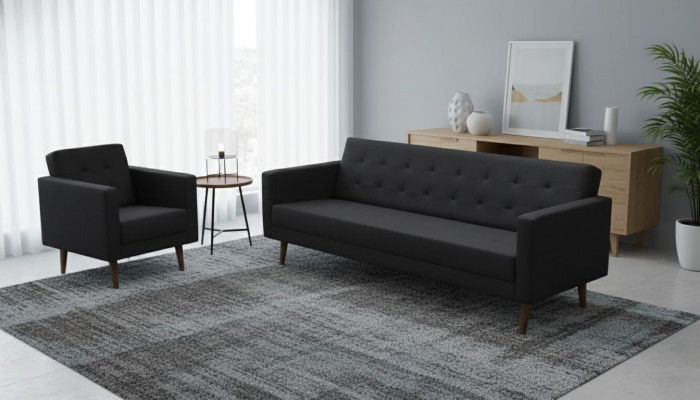 Ensemble de canapé complet Fauteuil trois places Style Mobilier Salle d'étude 3+1