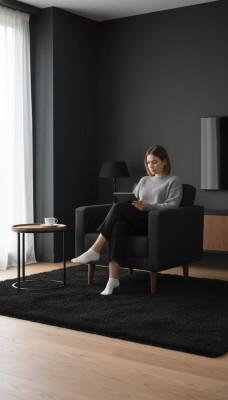 Chaise de bureau Style Moderne Mobilier Textile Chaise Noir Tissu de Tapisserie de Fauteuil nouveau