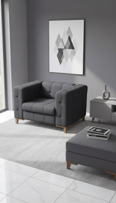 Fauteuil noir, siège d'étude, moderne, fauteuil rembourré design neuf