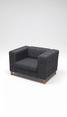 Fauteuil noir, siège d'étude, moderne, fauteuil rembourré design neuf