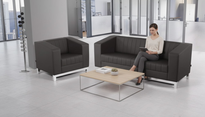 Canapé de luxe gris trois places fauteuil ensemble de canapé rembourré ensemble de meubles 2 pièces 3+1.