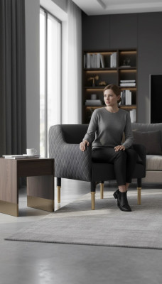 Fauteuil de bureau de luxe Mobilier Siège de salle d'étude Designer neuf rembourré